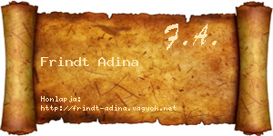 Frindt Adina névjegykártya